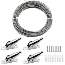 10m Stainless Steel Wire Rope Coated 2 Mm Steel Rope Adjustable Curtain Rope Hanging Rope With Moun
