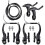 Complete Bicycle Mountain Bike Set,v Brake   Outer Cables   Lever   Front 1