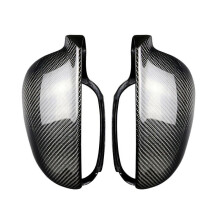2pcs Carbon Fiber Style Abs Side Rear View Mirror Cover Replacement For Golf 5 Mk5 2003-2009