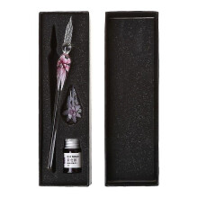 Glass Calligraphy Pen Crystal Glass Dip Ink Pen Set Non-carbon