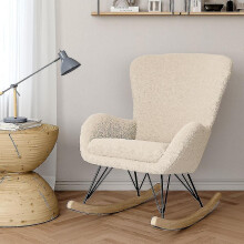 Rocking Chair Reclining Nursery Chair - Beige