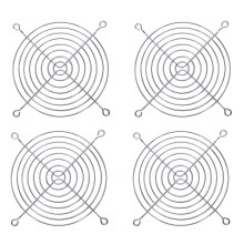 4x Pc Dc Fan Grill Protector Metal Finger Guard 120mm 12cm Silver Tone