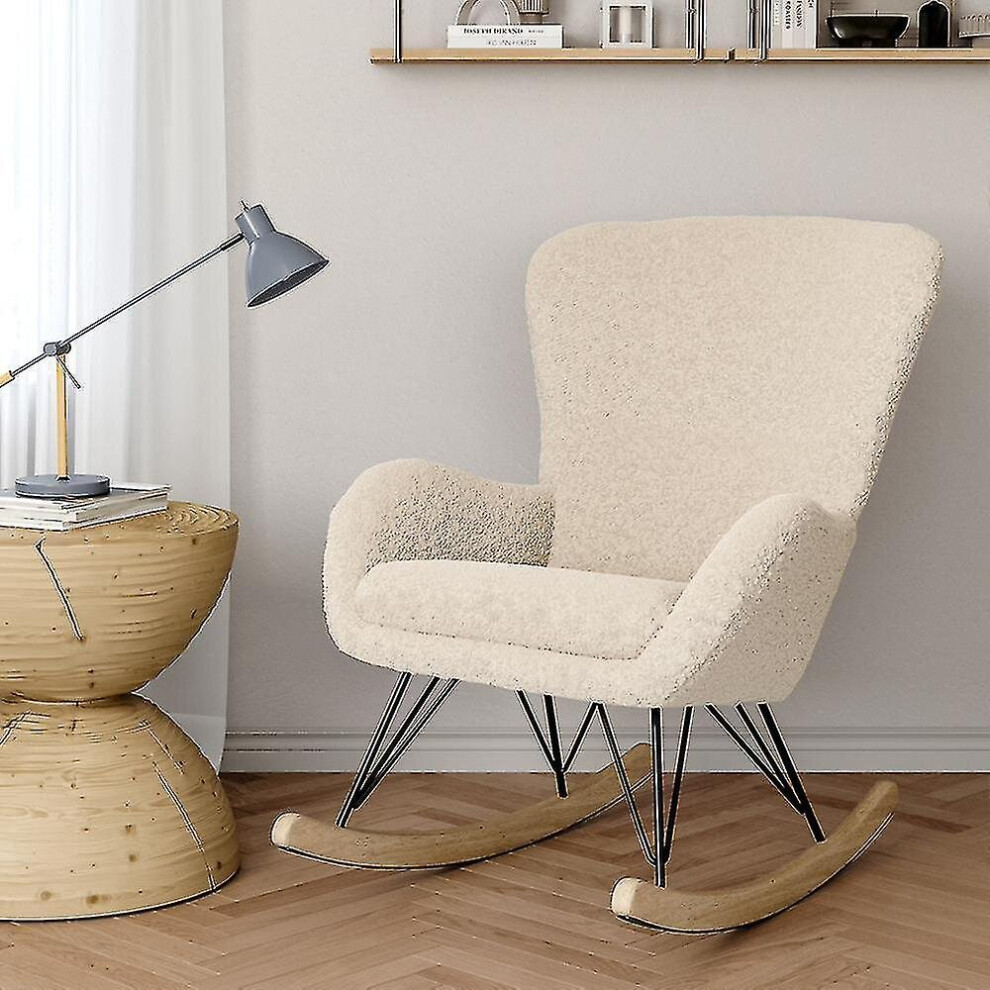 Rocking Chair Reclining Nursery Chair - Beige-image-OPC-PCGZMZ2-NEW