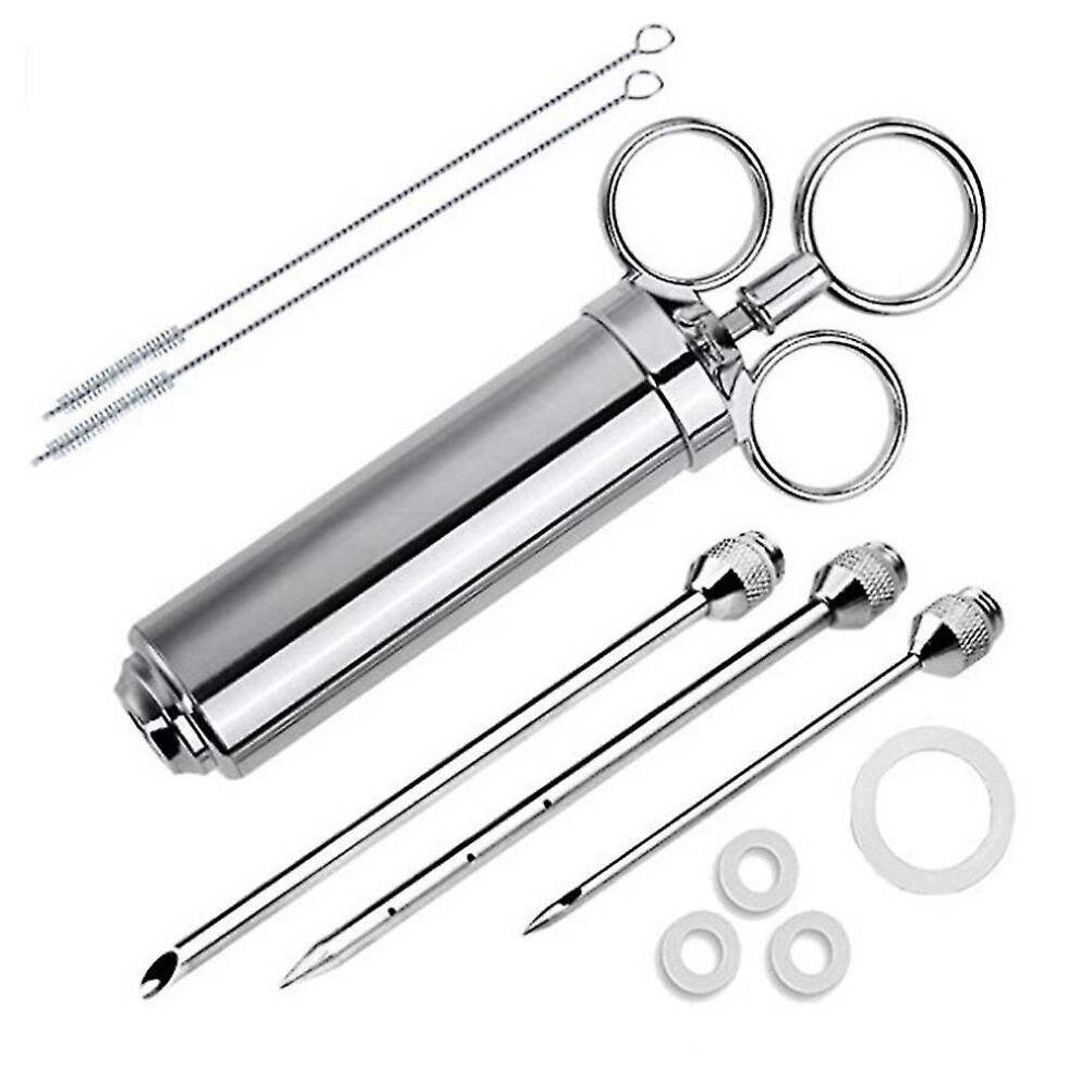 Meat Injector Syringe, Stainless Steel Marinade Flavor Injector Kit