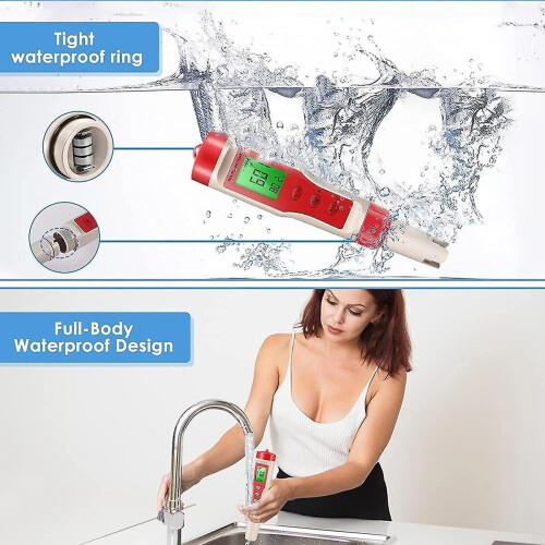 Ph Meter, 4-in-1 Digital Ph Meter With Ph/tds/ec/temp Function With For Drinking Water, Hydroponics 1