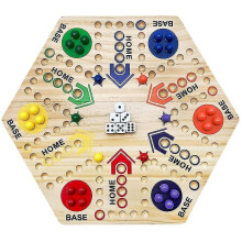 Board Game Ludo 4 Person 6 Person Track Board Party Game Wooden Game