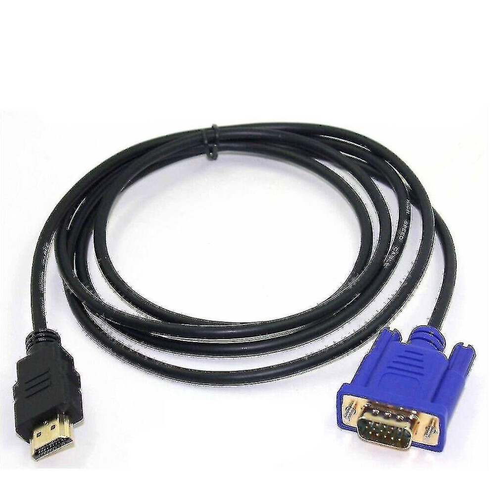 6ft 1080p Hdmi Male To Vga Male Adapter Converter Cable 15 Pin For Pc Hdtv Dvd