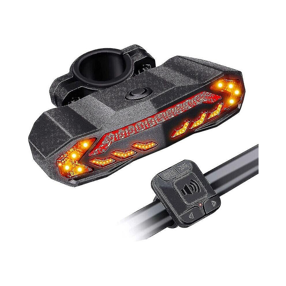 Bike Alarm With Remote Control Bike Rear 110Db Loud Anti Theft Bike Alarm Kryc Light