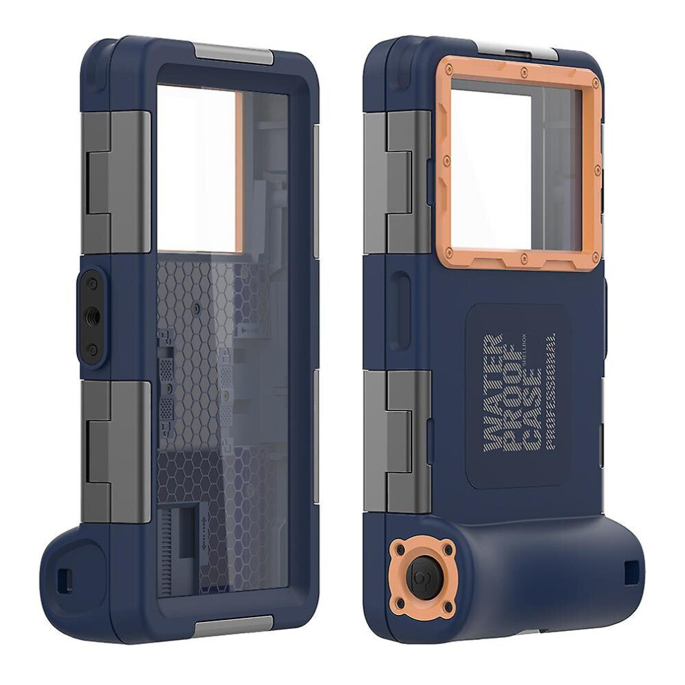 (Blue) Diving Mobile Phone Case 15m Underwater Waterproof Cell Phone Cover For Swimming Snorkeling
