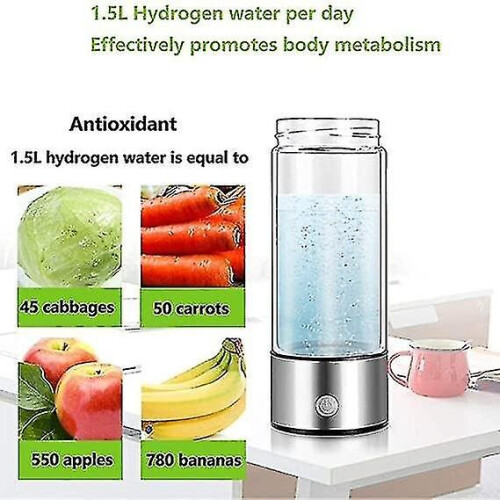 Hydrogen Generator Water Bottle, Real Molecular Hydrogen Rich Water Generator Ionizer Machine Bottle 2