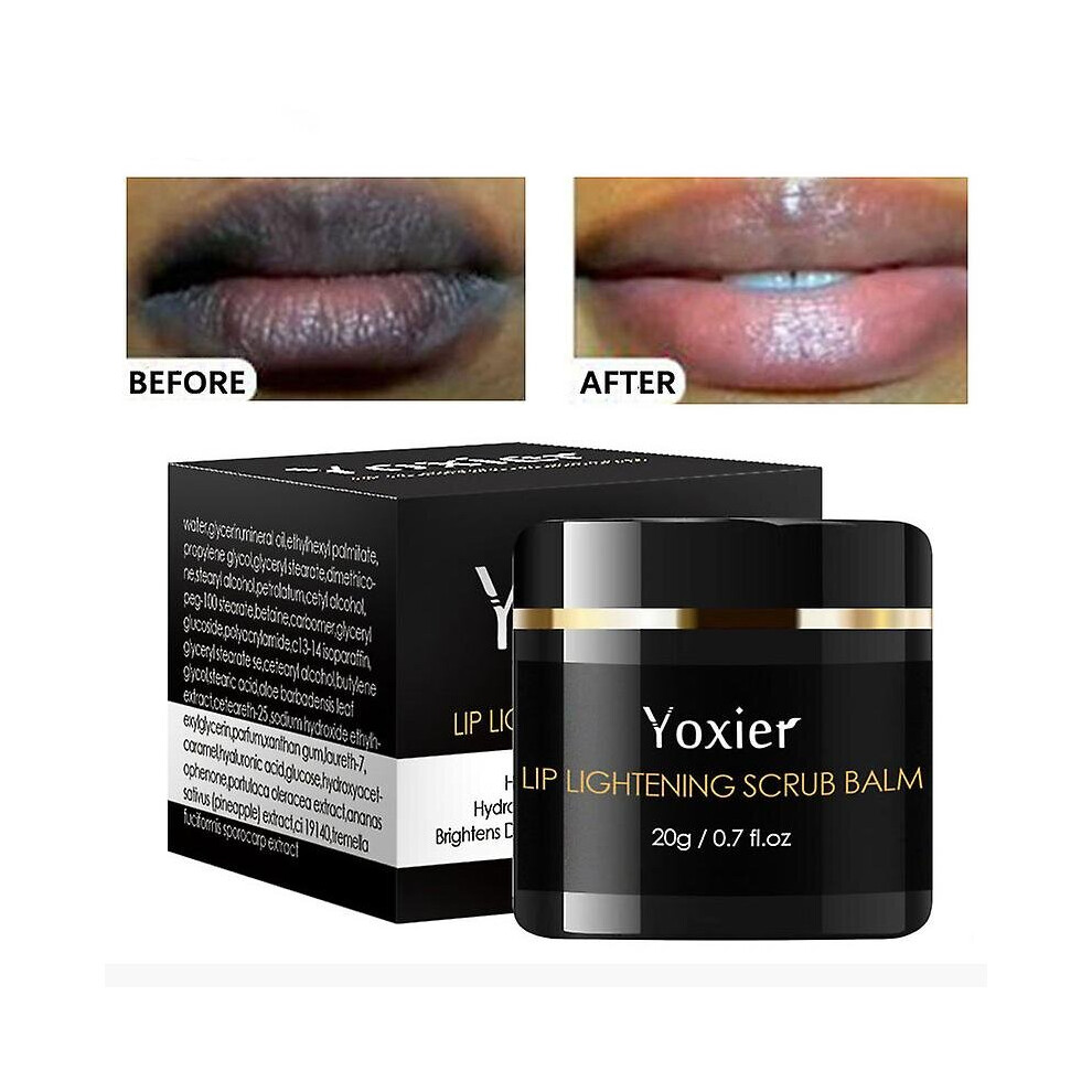Dark Lip Lightening Scrub Balm Lightens Lips Moisturizing Repair Anti-Aging Brightening Hyaluronic Acid 20G