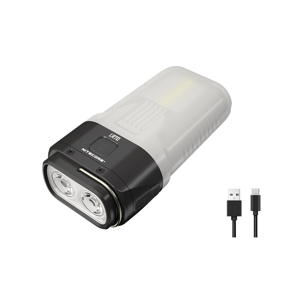 Nitecore Lr70 Usb Charge 3000 Lumens Led Flashlight Torch Lantern Size 2