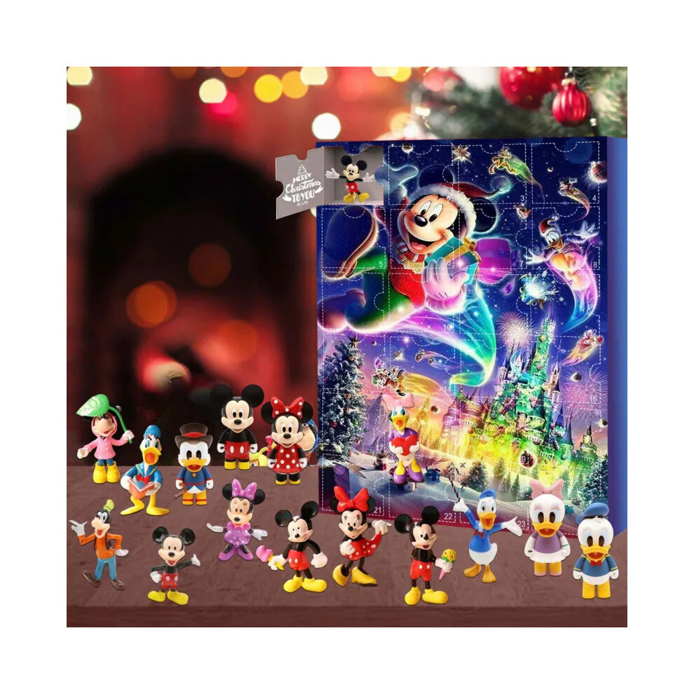 Disney Mickey Minnie Advent Calendar 24 Day Surprise Blind Box Children's Christmas Gift