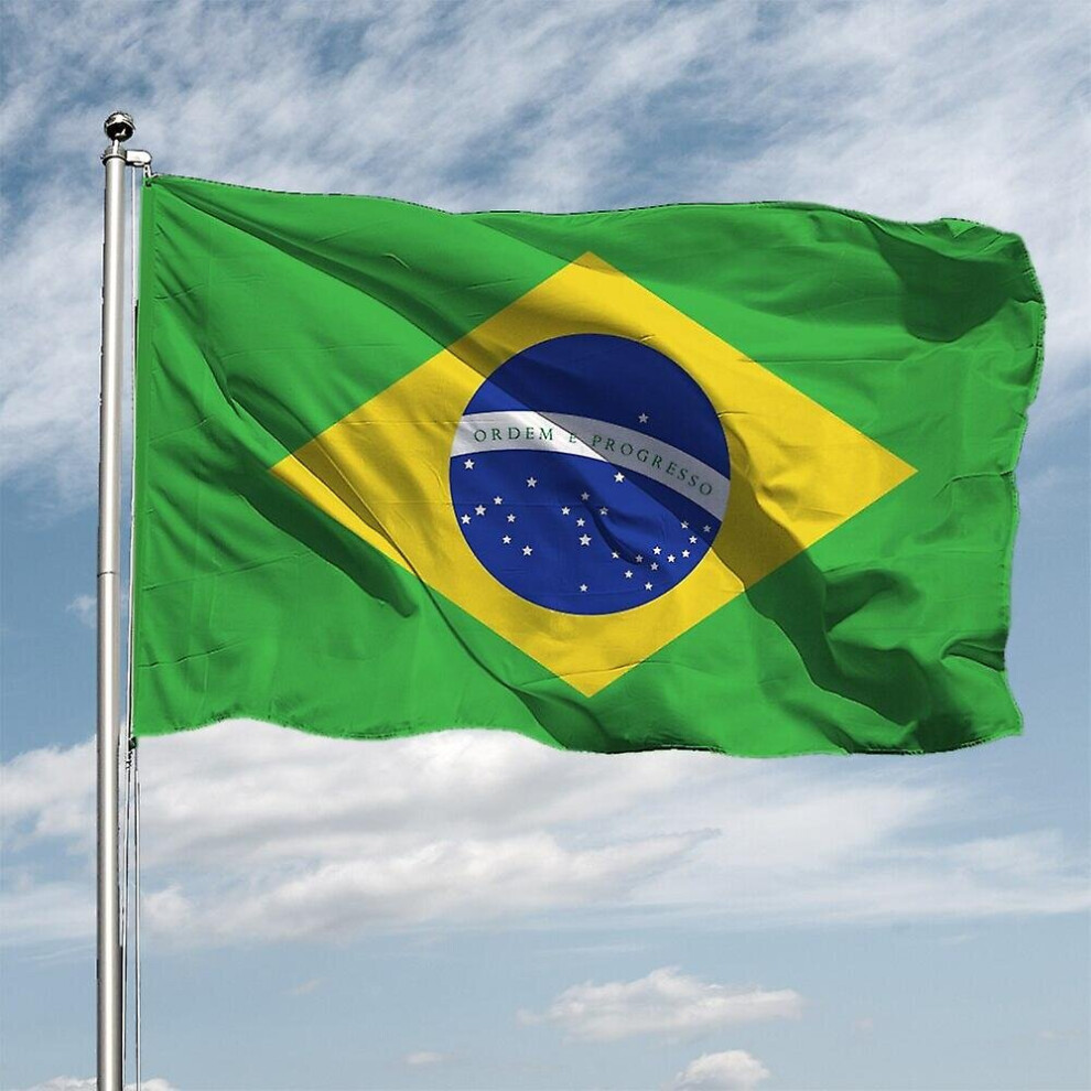 90X150cm Brazil National Flag Hanging Polyester Brasil Brazilian Banner Flag Blue/Yellow