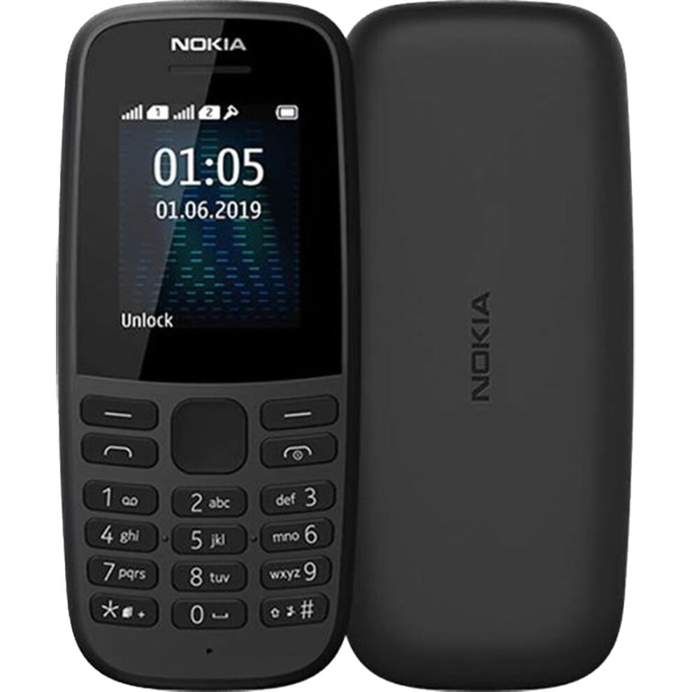 Nokia 105 DUAL SIM UNLOCKED 1.8"Display 4 MB ROM Torch LED 2G FM Radio