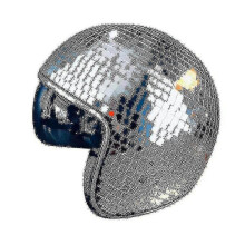1 Piece Disco Ball Helmet With Retractable Visor For Nightclub Cool Props (silver)