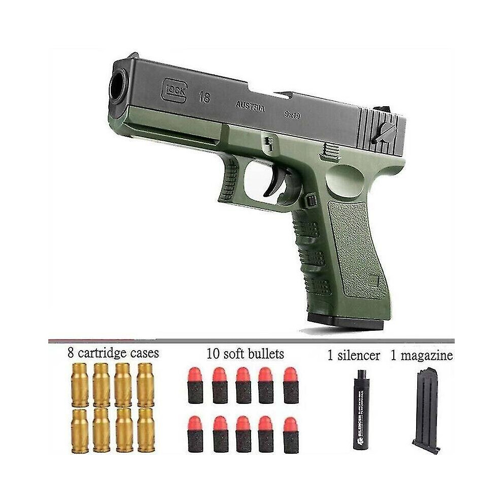 () Kids Toy Gun Gel Ball Shooter Blaster Pistol Soft Water Pearl Children's Gifts Green/Blue