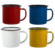 4pcs Enamel Mug Vintage Camping Mugs Water Mugs Camping Coffee Milk Mugs