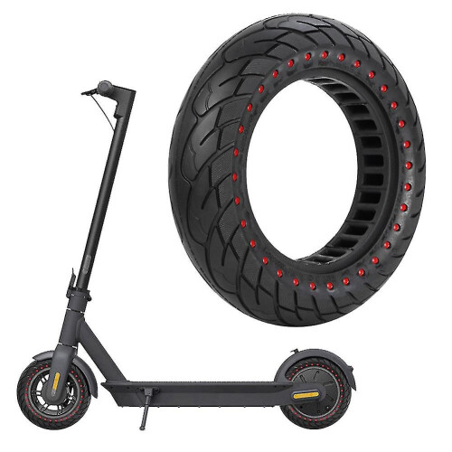 Electric Scooter 10x2.5 Inch Rubber Tyre Puncture Proof Durable Solid Tire For Max G30 Red 2