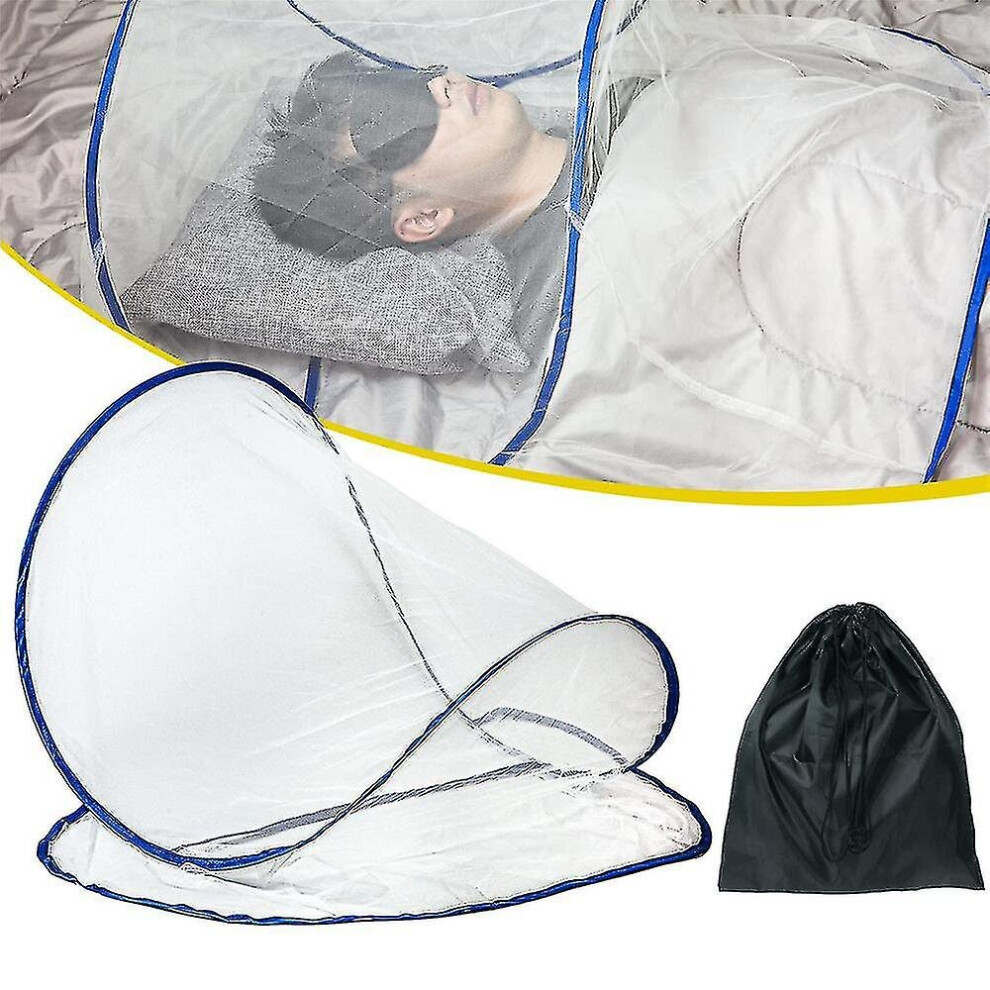 Pop Up Mosquito Net Tent For Head Sleeping Bag Insect Net For Bedding Camping Travel