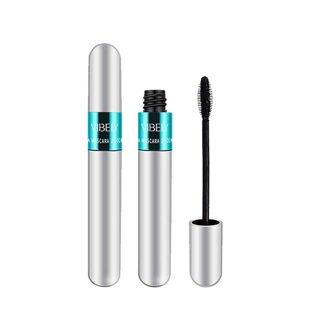 Mascara 2 In 1 Vibely Mascara 5x Longer Waterproof Cosmetics For Natural Lengthening And Thickening No Clumping 4d Silk Fiber Mascara