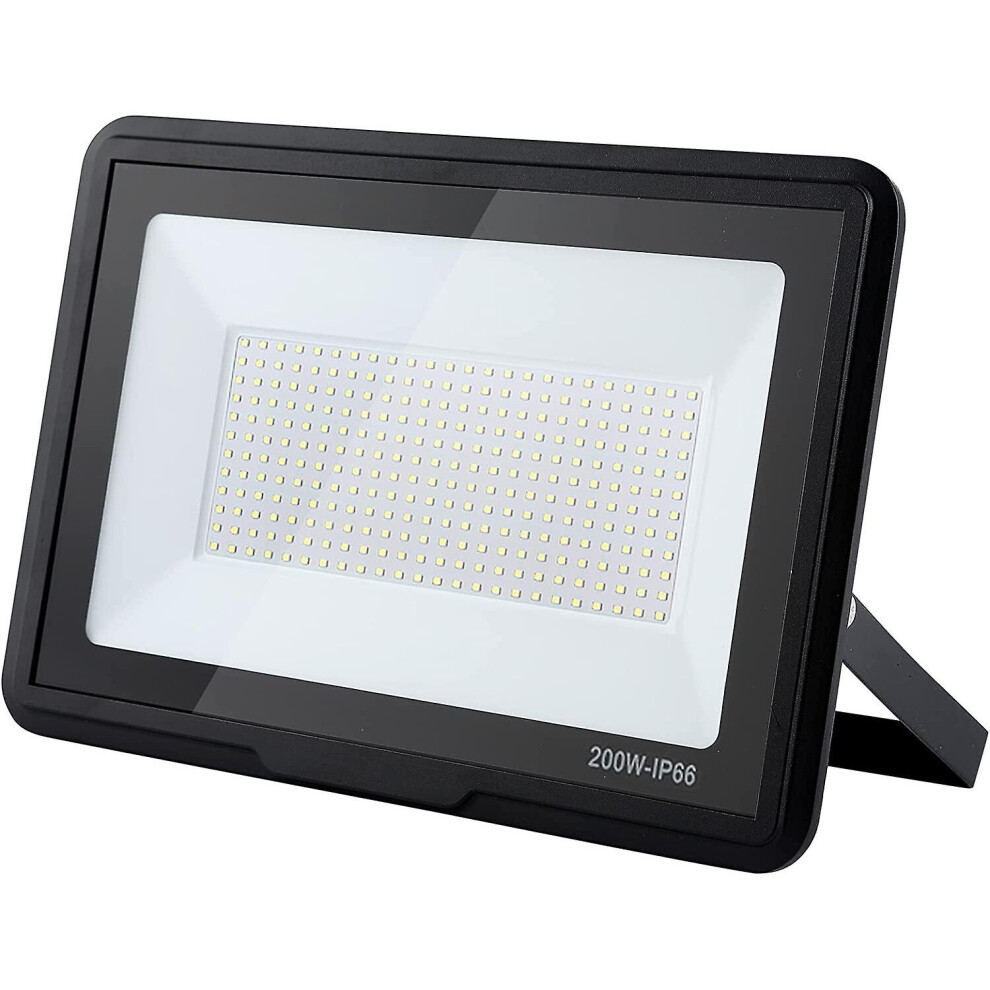 Outdoor Led Floodlight, 200w 25000lm Outdoor Led Spotlight, 6000k Led Outdoor Floodlight, Ip66 Waterproof Security Lighting For Garden, Garage, Yard,