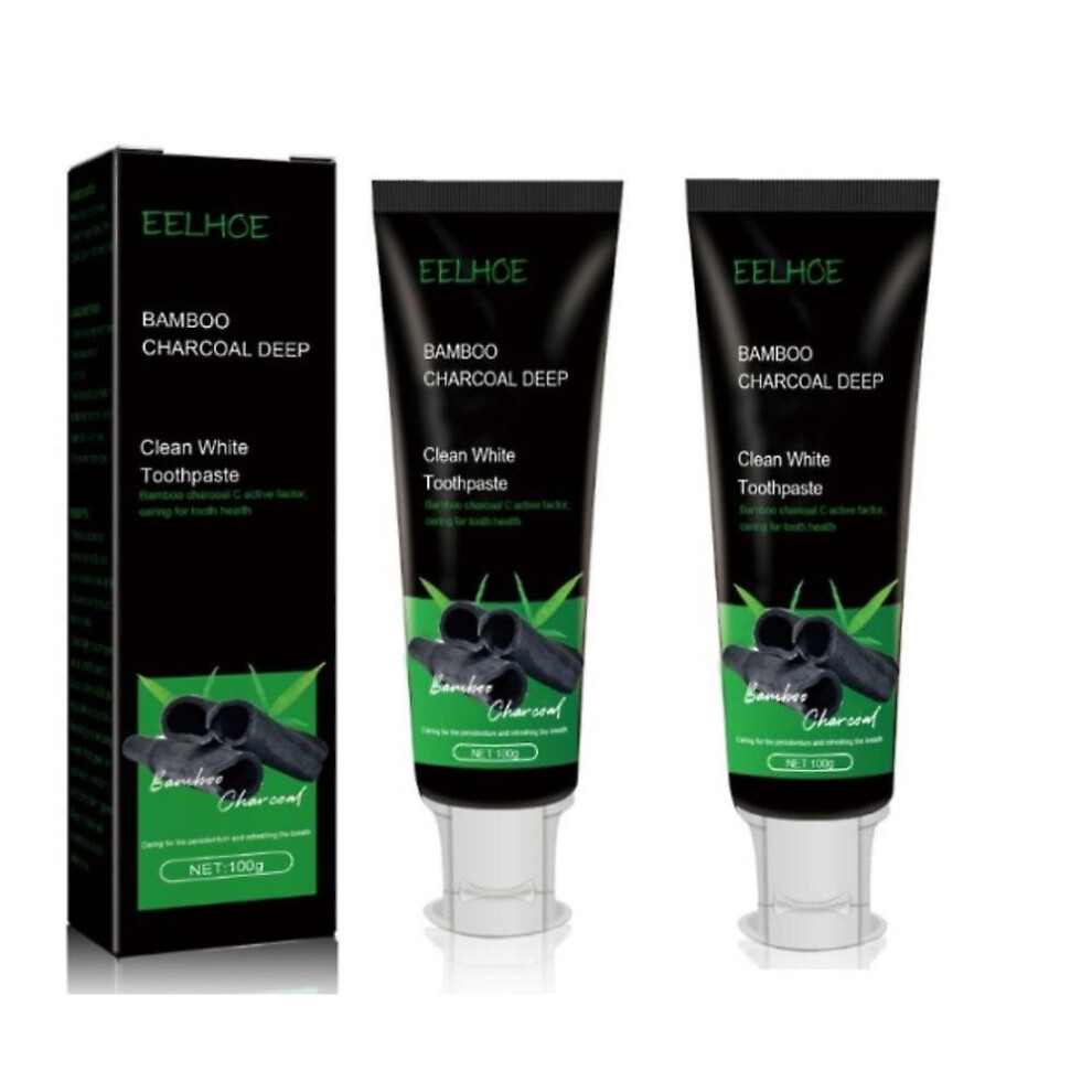 2pcs Activated Carbon Bamboo Charcoal Toothpaste Bright White Teeth 110g Whitening Teeth And Refreshing Breath New