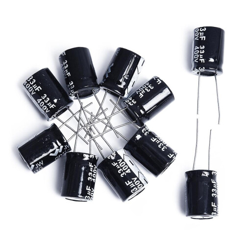 10pcs Capacitor Electrolytic Aluminum 33uf 400v Black 1