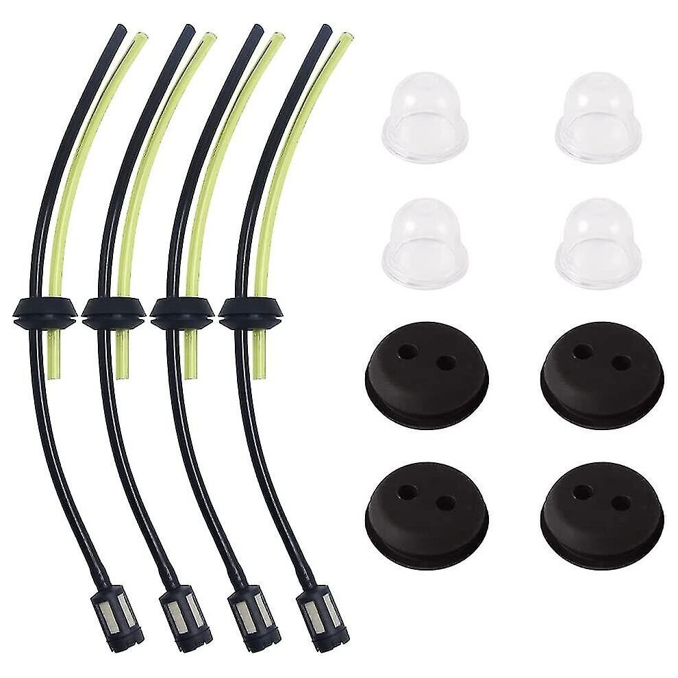 4 Set Universal Strimmer Fuel Pipe Lawnmower Hose Kit Line With Filter,fuel Hose,filter Primer Bulb And Petrol Gasket For Blower Chainsaw Replacement