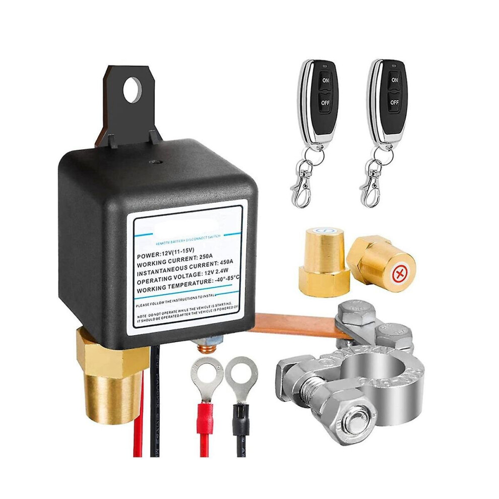 12v 250a Universal Battery Switch Relay Integrated Wireless Remote Control Disconnect Cut Off Isola