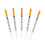 10pcs 1ml Disposable Plastic Sterile Insulin Syringe Orange Cap Plastic Liquid Dispenser 4