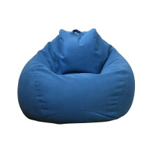 (Blue, 90 * 110cm) Brand New Extra Large Bean Bag Chairs Couch Sofa Cover Indoor Lazy Lounger For Adults Kids Hotsale High Quality