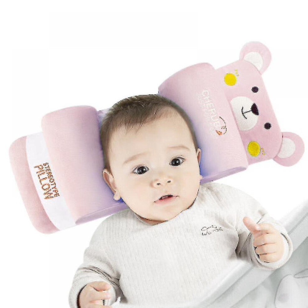 (pink) Newborn Head Shaping Pillow  Anti-eccentric Head Pillowlatex Gift_y