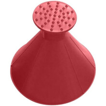 2 In 1 Tool Oil Funnel Round Ice Scraper Car Windshield Scraper Snow Cleaning Brush (Red)