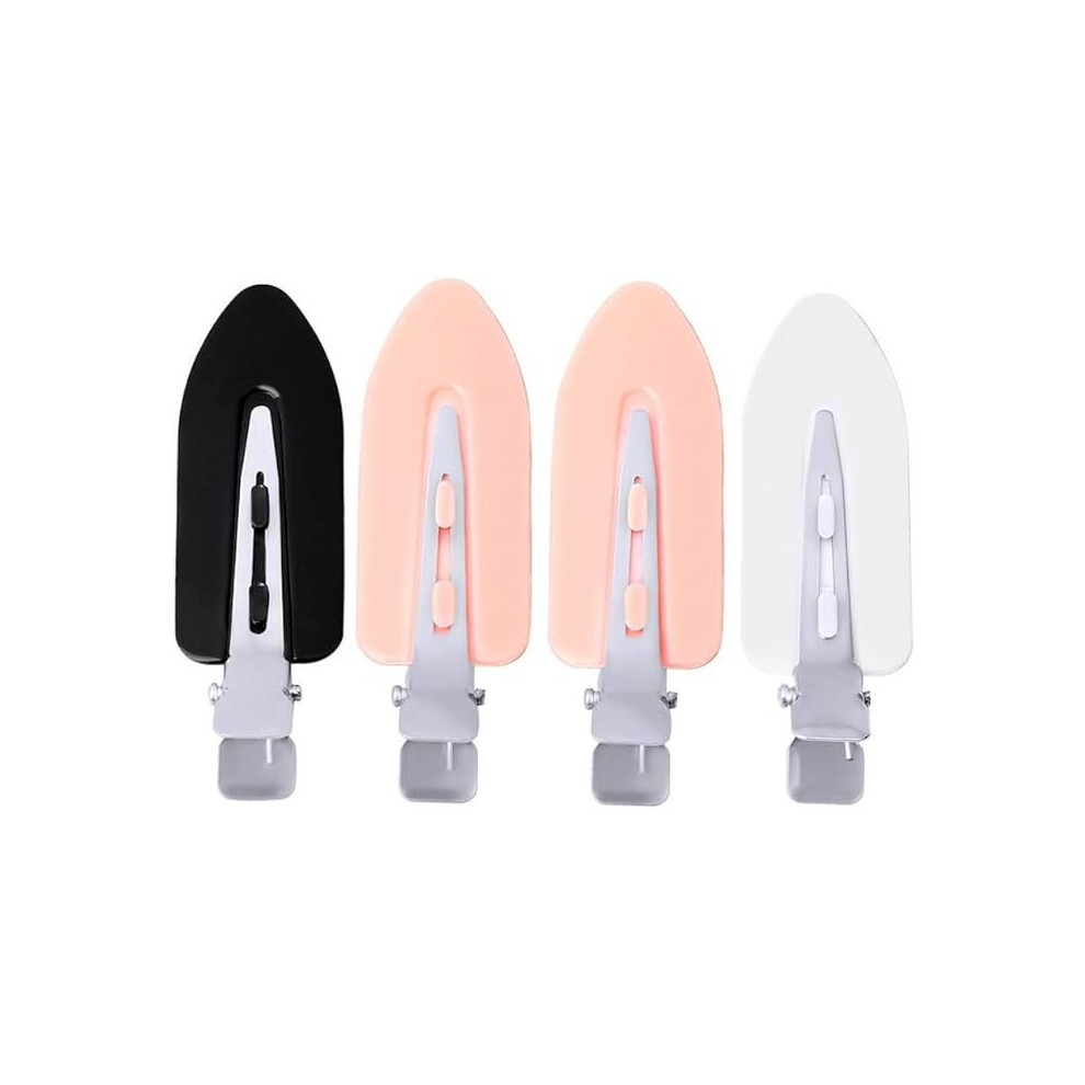 Ifsecond Unisex 4 Pcs No Bend Hair Clips, Makeup No Crease Hair Clips Pin Curl Clips For Hairstyle Or Makeup Application