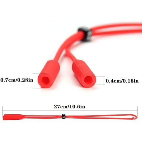 6 Pieces Eyeglasses Straps, Adjustable Silicone Eyewear Retainer, Spectacles Head Band Strap Holder 2