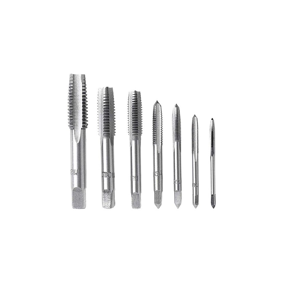 7Pcs Hss Adjustable Metric T-Handle Tap Wrench M3 M4 M5 M6 M8 M10 M12 Metric Threading Tool Hand Screw Tap Set 7659307196225