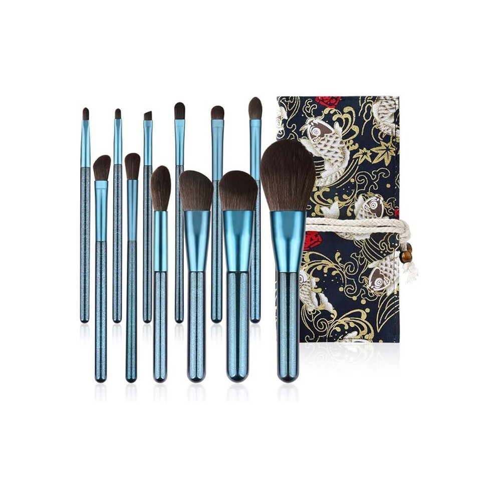 Ifsecond Makeup Brushes Set 12Pcs Cosmetic Makeup Brushes Premium Synthetic For Foundation Blending Blush Powder Blush Concealers Eye Shadows Brushes Kit