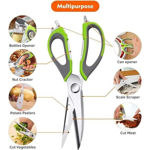 Heavy Duty Kitchen Scissors,Sharp Kitchen Scissors Multi-Purpose Utility Stainless Steel Scissor 1