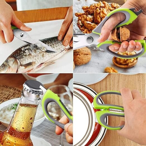 Heavy Duty Kitchen Scissors,Sharp Kitchen Scissors Multi-Purpose Utility Stainless Steel Scissor 2