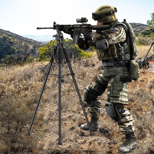 Telescopic shooting sticks hunting shooting stand Gun rest tripod 1