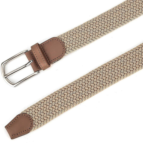 Men Ladies Woven Braided Regular Stretch Casual Belts 2