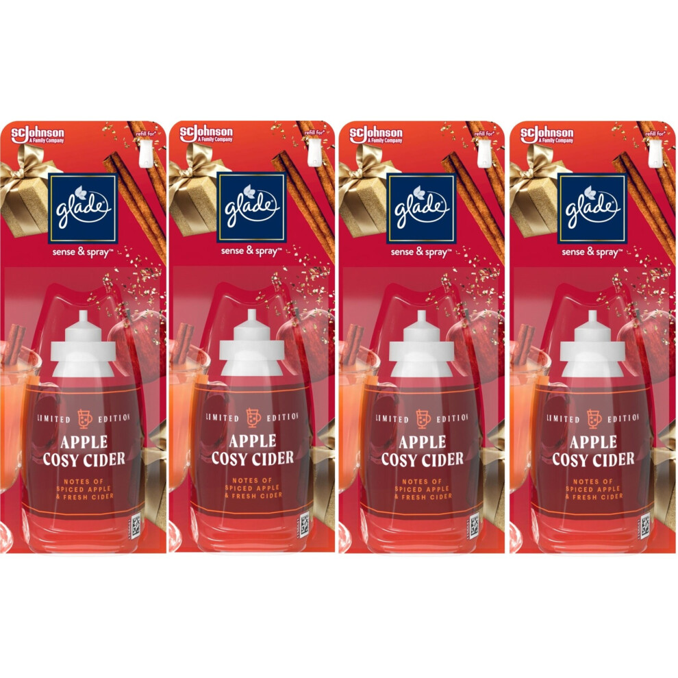 4 x 18ml Glade Sense and Spray Refill - Apple Cosy Cider