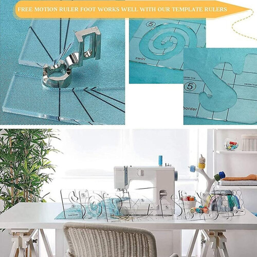 11pcs Free-motion Quilting Template Set-sewing Ruler 2