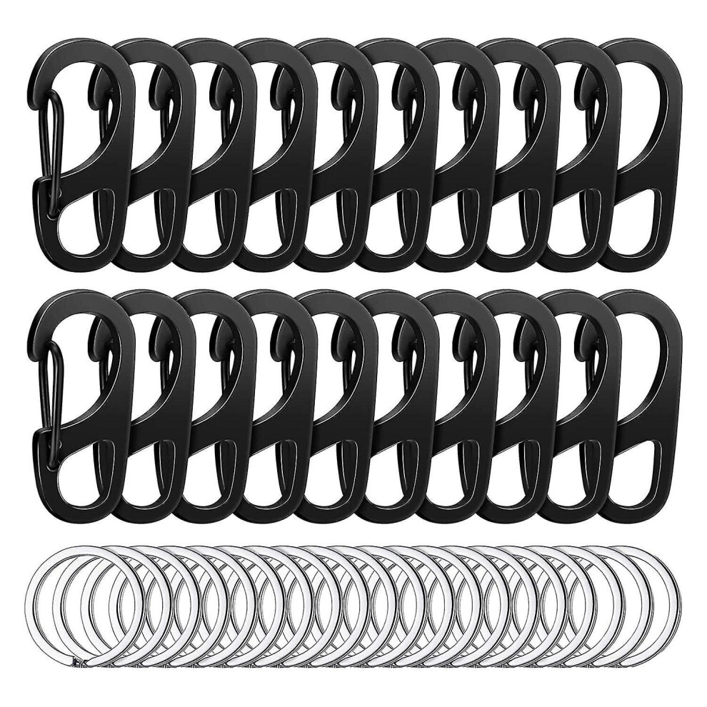 40 Pcs Mini Carabiner Clip Tiny Keychain Carabiner Mini Keyring For Backpack Bottle Keychain Access