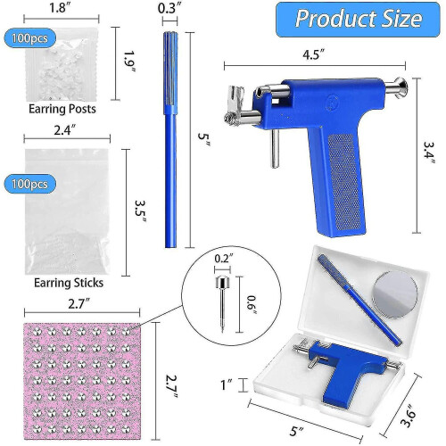 Ear Piercing Gun Kit, Evatage Self Earring Pericings Gun Tools Set 1