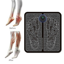 New Electric EMS Foot Massager & Leg Shaping Pad - 10 Intensity Levels, 6 Modes, Portable USB/Battery, Calf & Ankle Muscle Stimulator Mat USA
