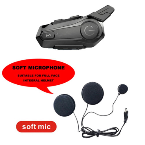 3x Motorcycle Bluetooth Helmet Intercom Universal Pairing Interphone Headset With Cnc Noise Reducti 2