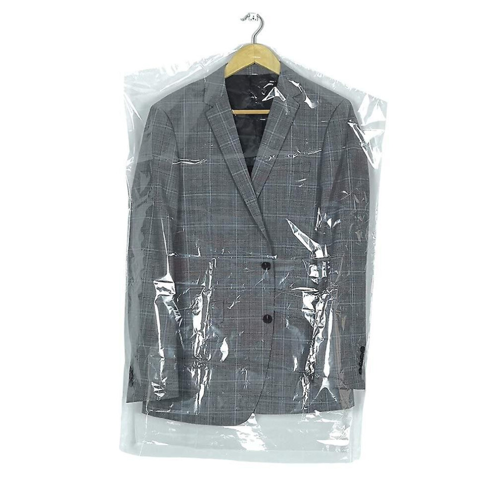 30 Pack Clear Plastic Clothes Covers 35.4Inch Dry Cleaning Hanging Dust Proof Garment Bags For Home Storage Clothing Light