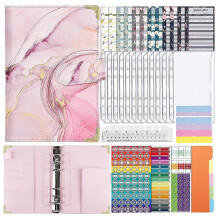 Budget Planner Money Envelopes Binder - Organiser Notebook With Budget Sheets Money Storage With Fi